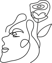 Woman Continous Line Art