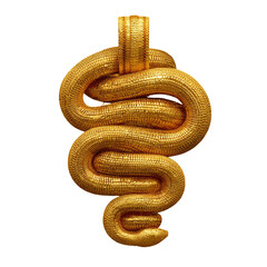 Obraz premium Gold serpent pendant, intricate design