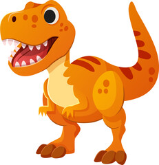 Cartoon T-Rex dinosaur vector illustration for children