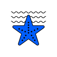 Icon a Starfish, isolated against a clean background.