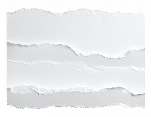 Obraz premium Close-up of a white sheet of paper torn horizontally into several uneven sections