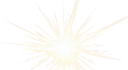 Bright White Starburst Light Flare Effect Isolated on Clean Background