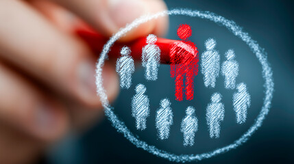 A futuristic server room with a glowing red aisle, symbolizing a compromised network zone. This concept visualizes a large-scale data breach, a quarantined system, or a high-security area.