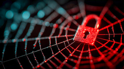 A "WANTED" message with a red padlock on a large digital screen. This concept visualizes a public announcement of a cybercrime, a bounty for a hacker, or a major security alert from authorities.