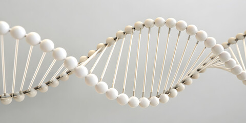 Molecular Structure and Its Significance in Science. minimalist dna helix made of glowing white orbs