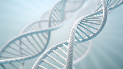 Molecular Structure and Its Significance in Science. minimalistic 3d molecular dna helix soft lighting