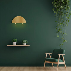Stylish reading nook with modern wall decor, elegant potted plants, and a cozy chair perfect for relaxing in a beautifully designed home space