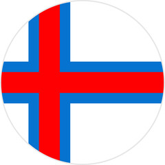 Naklejka premium National Flag of the Faroe Islands