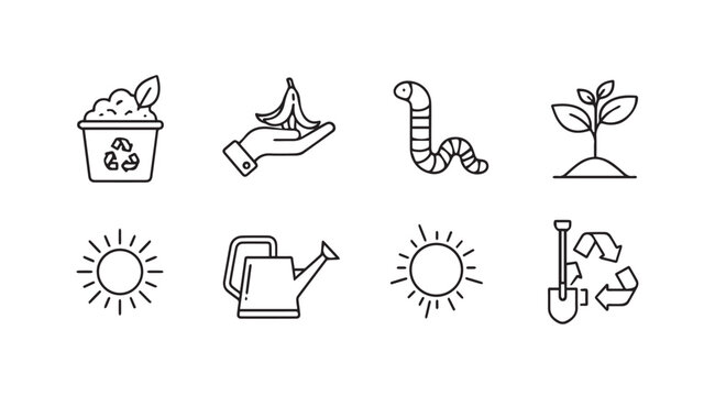 Vector art of compost on white