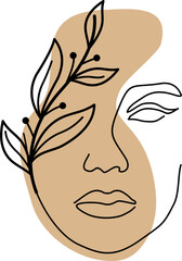 Women Continues Line Art