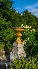 Golden garden ornament