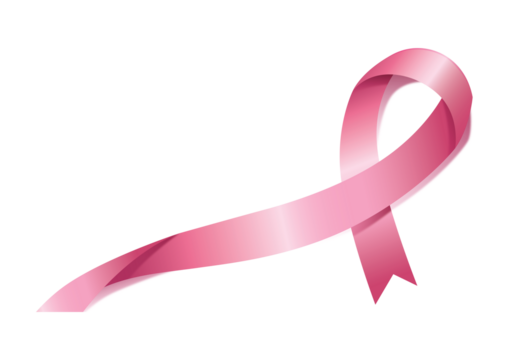 Pink ribbon breast cancer awareness isolated on transparent background - Powered by Adobe