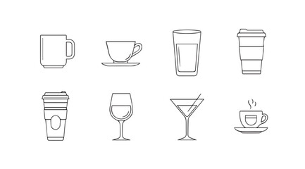 Vector art of drinks