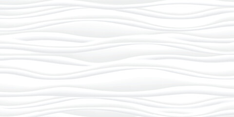 White texture Line surface. gray abstract pattern seamless. wave wavy nature geometric modern. on white background on rectangle for interior wall 3d design. vector illustration