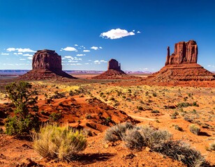 Monument Valley landscape under a clear sky