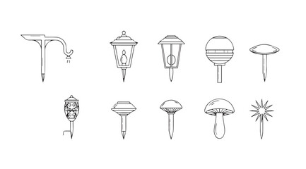 Vector art of lamps