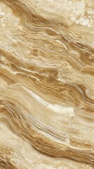 Obraz premium Seamless tile pattern with natural stone texture featuring wavy lines and fluid patterns in shades of beige, cream,