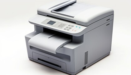 Grey computer printer isolated