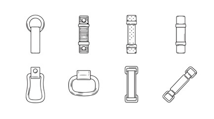Vector art of buckles