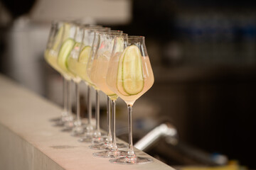 delicious refreshing lemonade with cucumber