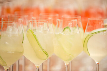 delicious refreshing lemonade with cucumber