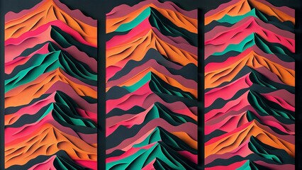 Abstract background with 3d paper cut shapes. Futuristic design.