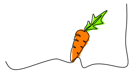 Line art carrot vegetable for banner pop art illustration 