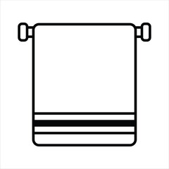 Clean Towel on a Rod Design Elements Illustration