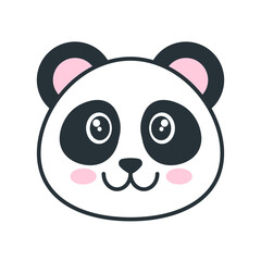 Charming Panda Face Illustration A Delightful Animal Graphic
