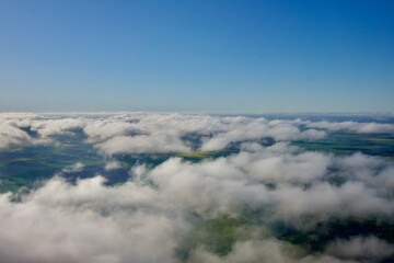 Clouds and snakes from an airplane