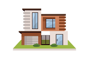 3D house design. Real estate house. Luxury house. Modern design house. Residential architecture.
