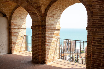Italy, Marche - Grottammare The Theatre of the orange in Peretti square