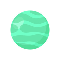 Minty Planet A Wavy Green Orb in the Vast Expanse of Space