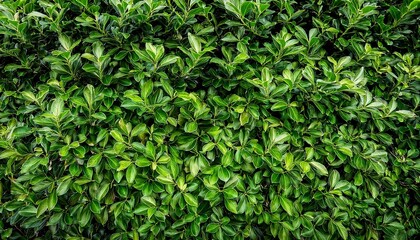 Obraz premium Vibrant Green Leafy Hedge Texture With Dense Foliage