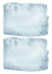  Dusty Blue Watercolor Winter Background