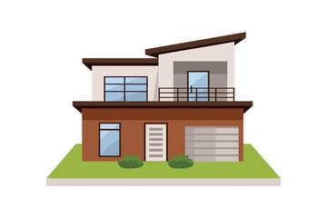 Luxury Modern Home Exterior. Modern Dream House Design. Modern Real Estate. Future Living. Urban house.