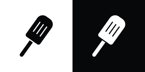 Popsicle icon illustration element design. black glyph icons