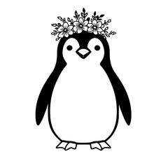 Grace in black and white—this penguin vector captures simplicity with soul. Ideal for modern branding, tattoos, or clean UI elements. Let elegance waddle into your work.