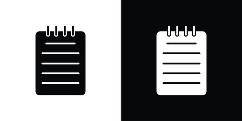 Memo Pad icon illustration element design. black glyph icons