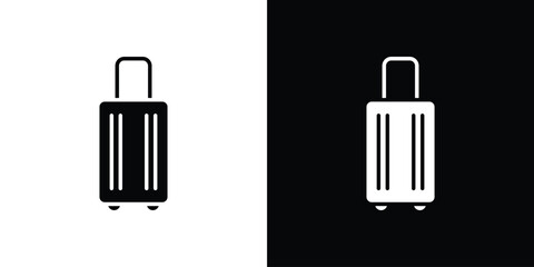 Luggage icon illustration element design. black glyph icons