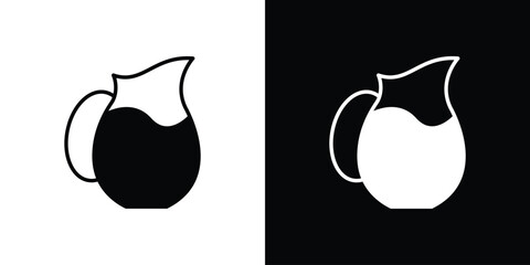 Jug icon illustration element design. black glyph icons