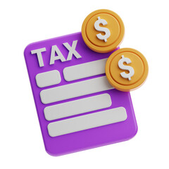 Tax Filing Document with Coins