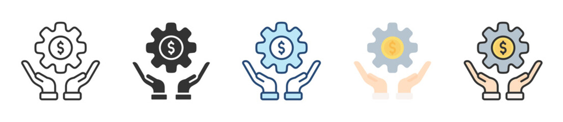 Business Management Icon Set Multiple Style Collection