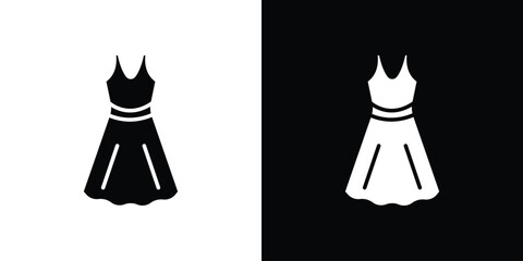Dress icon illustration element design. black glyph icons