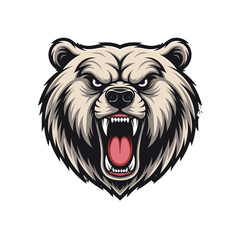 Ferocious Bear Head Vector Mascot – Esports Logo Illustration