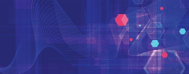 Abstract network and artificial intelligence background for business concept