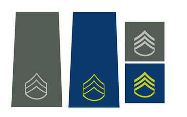 Galon de passant d'épaule et de manche de l'armée de terre et de l'air de l'armée américaine : sergent d'état-major