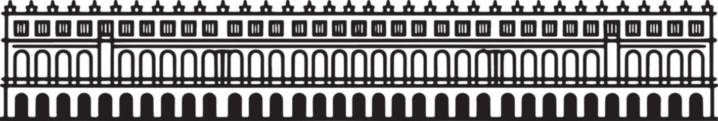 Doge Palace Vector Illustration Facade Historical Landmark Venice Italy Travel Sightseeing