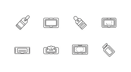 Vector art of wipe set