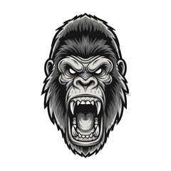 Angry Gorilla Head Mascot Vector – Esports Logo Design